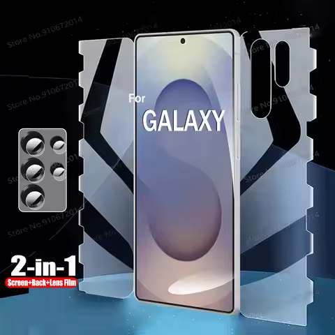 2IN1 Full Cover Butterfly Hydrogel Film For Samsung Galaxy S24 S25 S23 S22 S21 S20 FE Note 20 Ultra Plus Lens Screen Protector