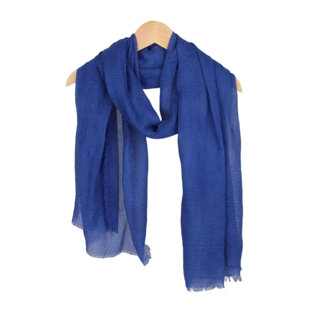 

Шарф Элегантный однотонный шаль с меховой отделкой для женщин Теплый зимний шарф