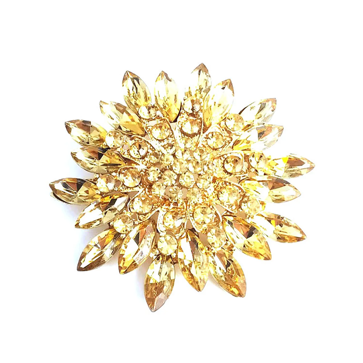 المتقدمة الكورية كريستال مجوهرات بروش الزفاف تحت عنوان حجر الراين حجر الراين الثابتة دبوس المرأة معطف الصدر زهرة التبعي #3