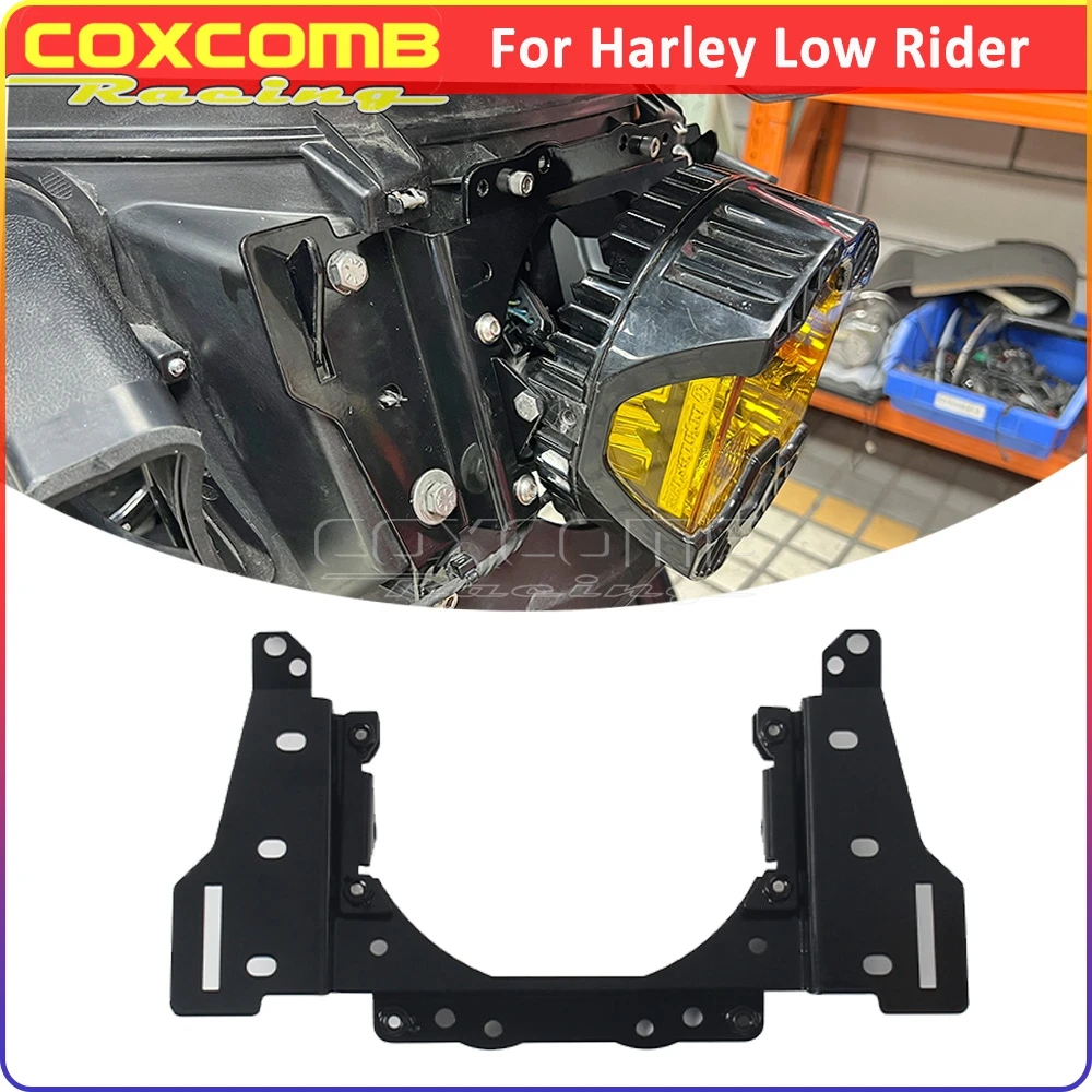 

For Harley Softail Low Rider EI Diablo FXRST Shark Demon LED Headlight Holder Frame Motorcycle Head Light Bracket Low Rider ST