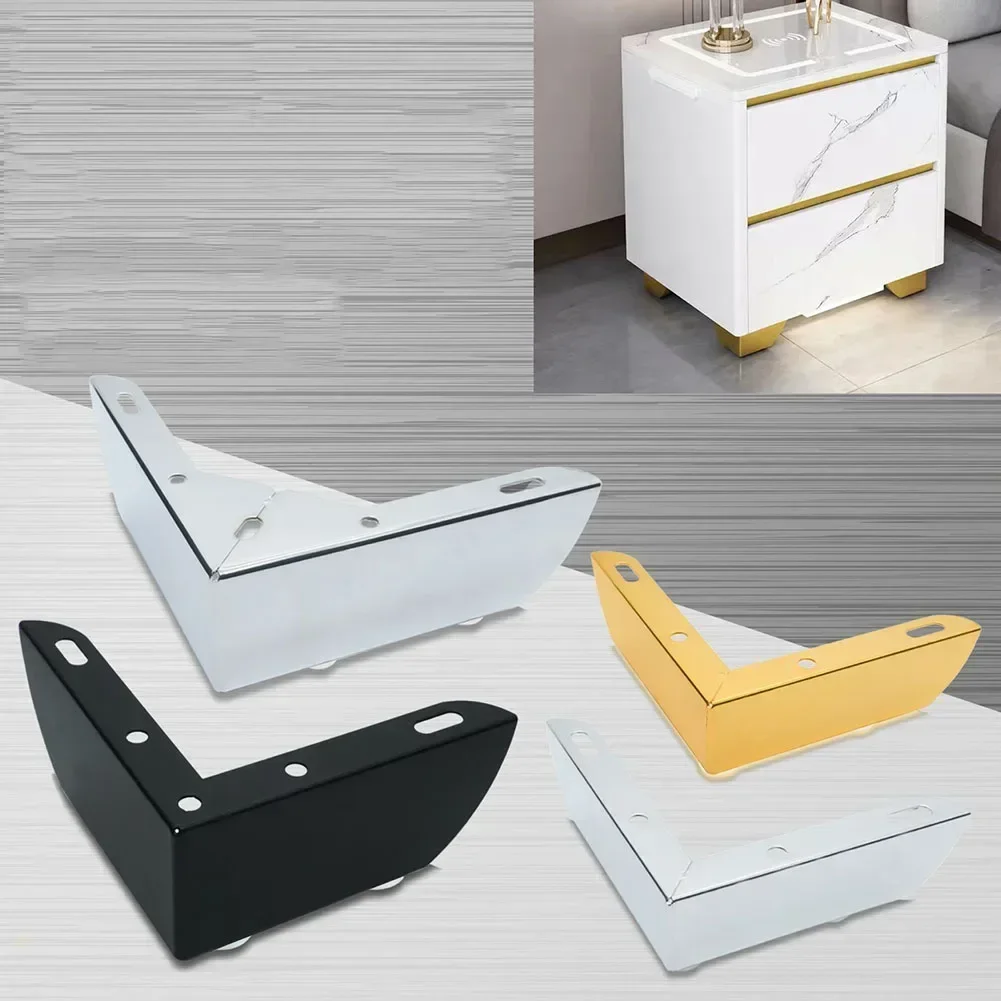 

4 Pcs Metal Furniture Leg Sofa Bed TV Cabinet Legs Support Furniture Feet L-Shaped Table Cabinets Feets Hardware