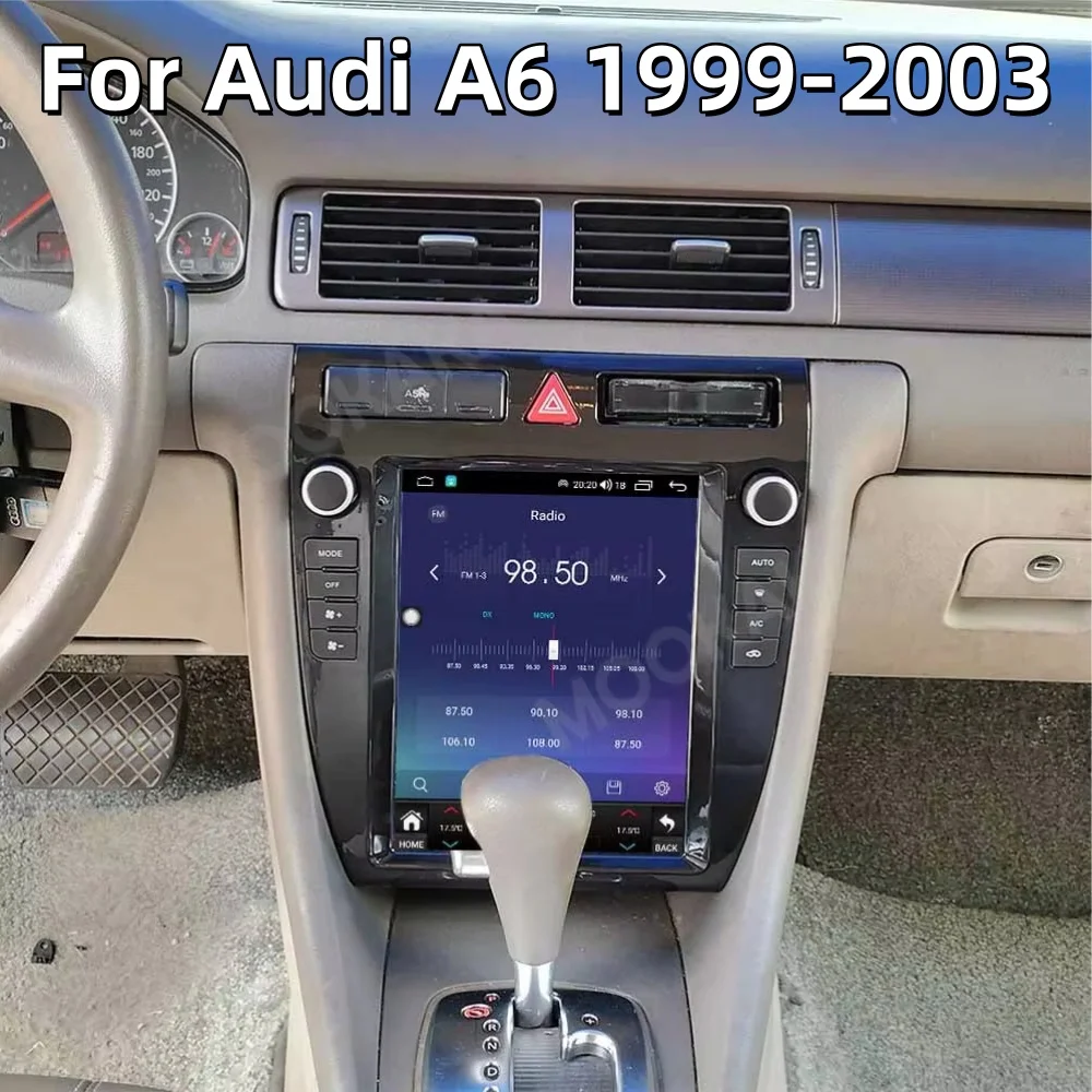 

10.4'' Android Auto автомагнитола для Audi A6 1999-2003, мультимедийный видеоплеер, стереосистема, GPS-навигация, DSP, CarPlay, аудиосистема