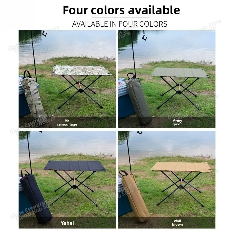 Outdoor Folding Table, Aluminum Alloy, Camping Table Mesh Barbecue Picnic Table, Light Table