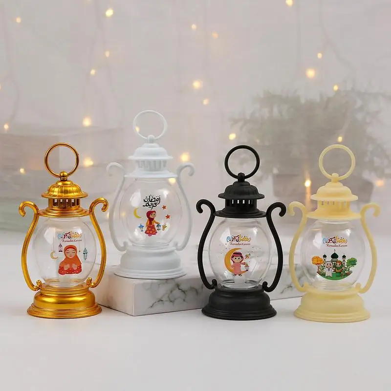 Eid Mubarak LED Small Carrying Lamp Stylish Ramadan kareem Decorations for home Tabletop 2025 Islamic Muslim Party Decor