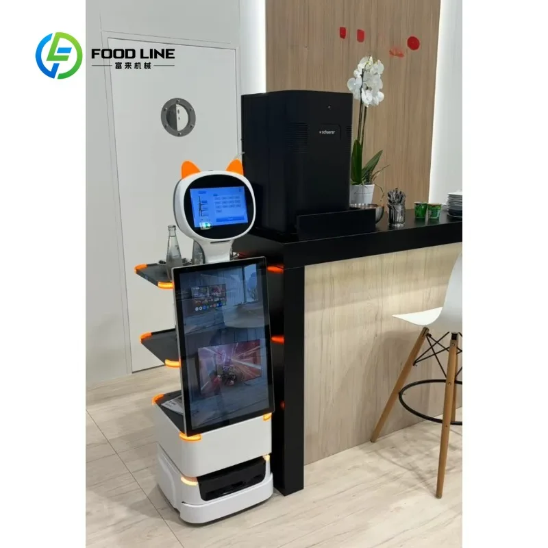 Customized Intelligent Automatic Navigation Food Delivery Robot Smart Waiter Robot Serving Robot for Restaurant Service