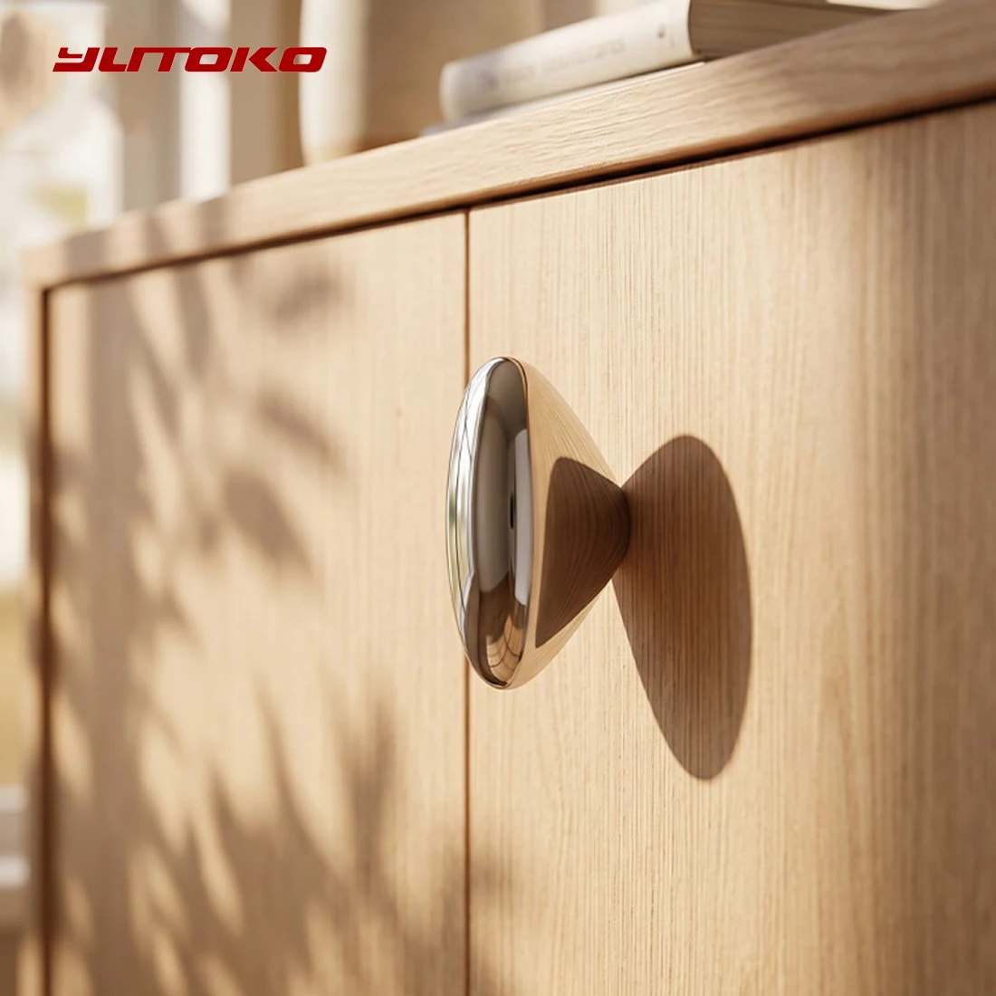 Zinc Alloy Titanium Silver/Gold Brushed Furniture Door Knobs and Cabinet Handles Kitchen Cupboard Drawer Pulls Mushroom Knob
