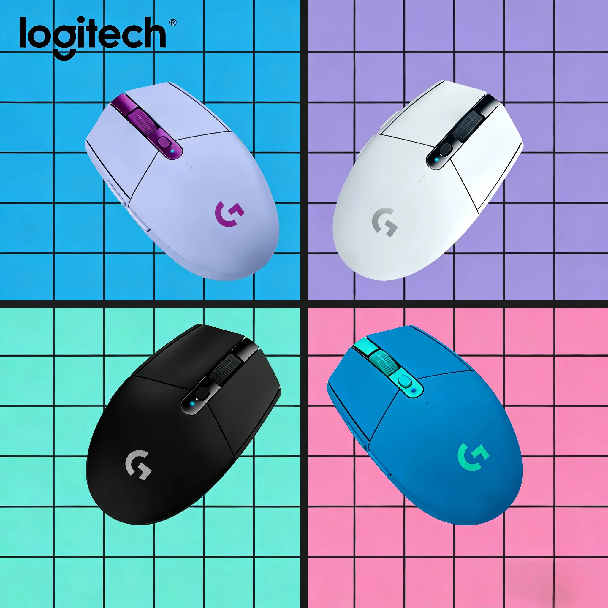 

Беспроводная игровая мышь Logitech G304/G305 с программируемыми кнопками, подходит для игр и офисной работы на ноутбуках и настольных ПК.