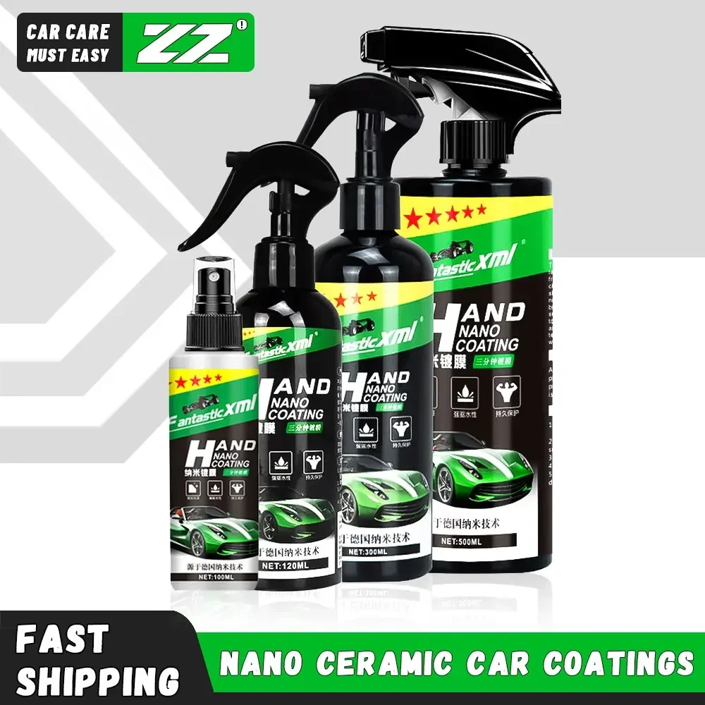 Revestimiento Cerámico Nano para Autos de 500 ml, Productos de Detallado Automotriz, Pulimento Líquido en Aerosol, Cera Protectora para Pintura, Kit de Accesorios