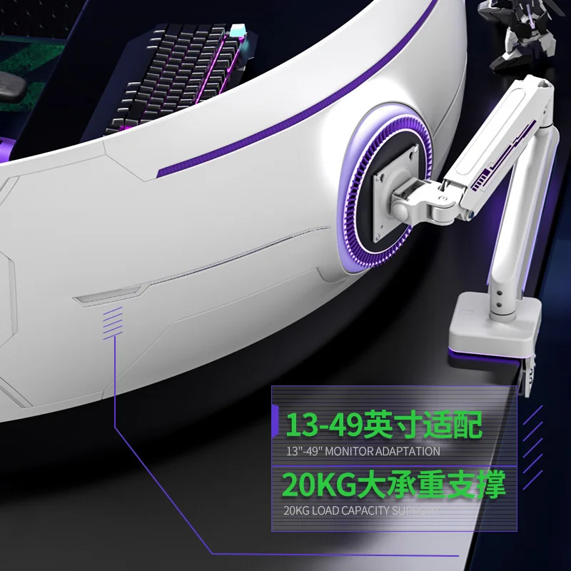 Support robuste de bureau pour moniteur grand écran