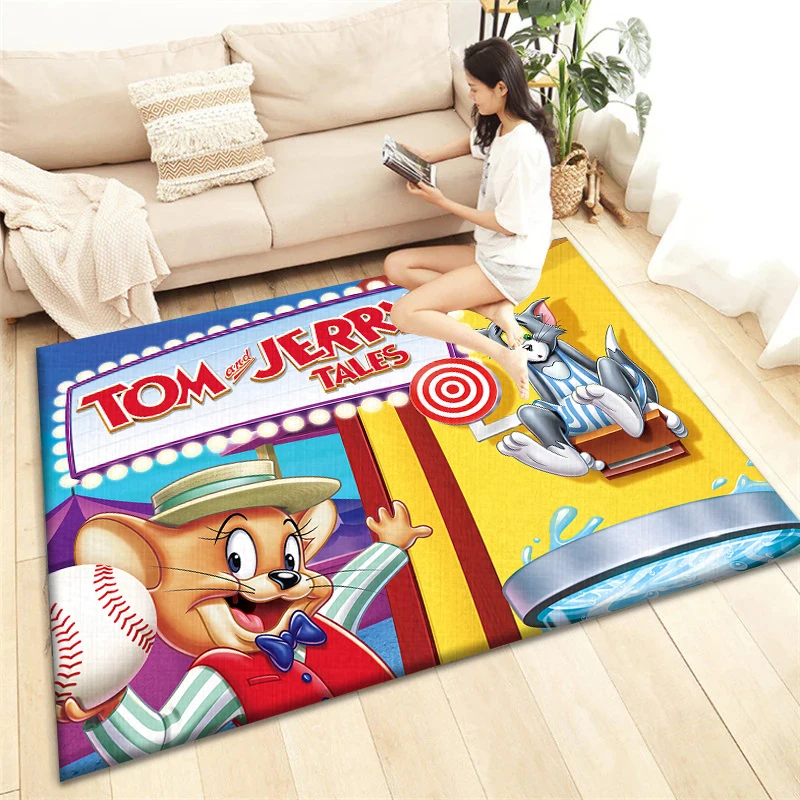 

Tom and Jerry Carpet,decoration Living room Bedroom floor mat Kitchen mat Bedroom Mat,bedroom decor birthday gift anime rug