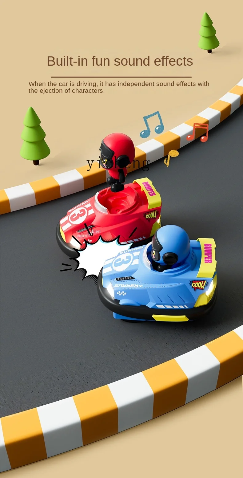 Tqh Remote Control Bumper Car Children's Double Battle Running Carding Car Racing Car Toy