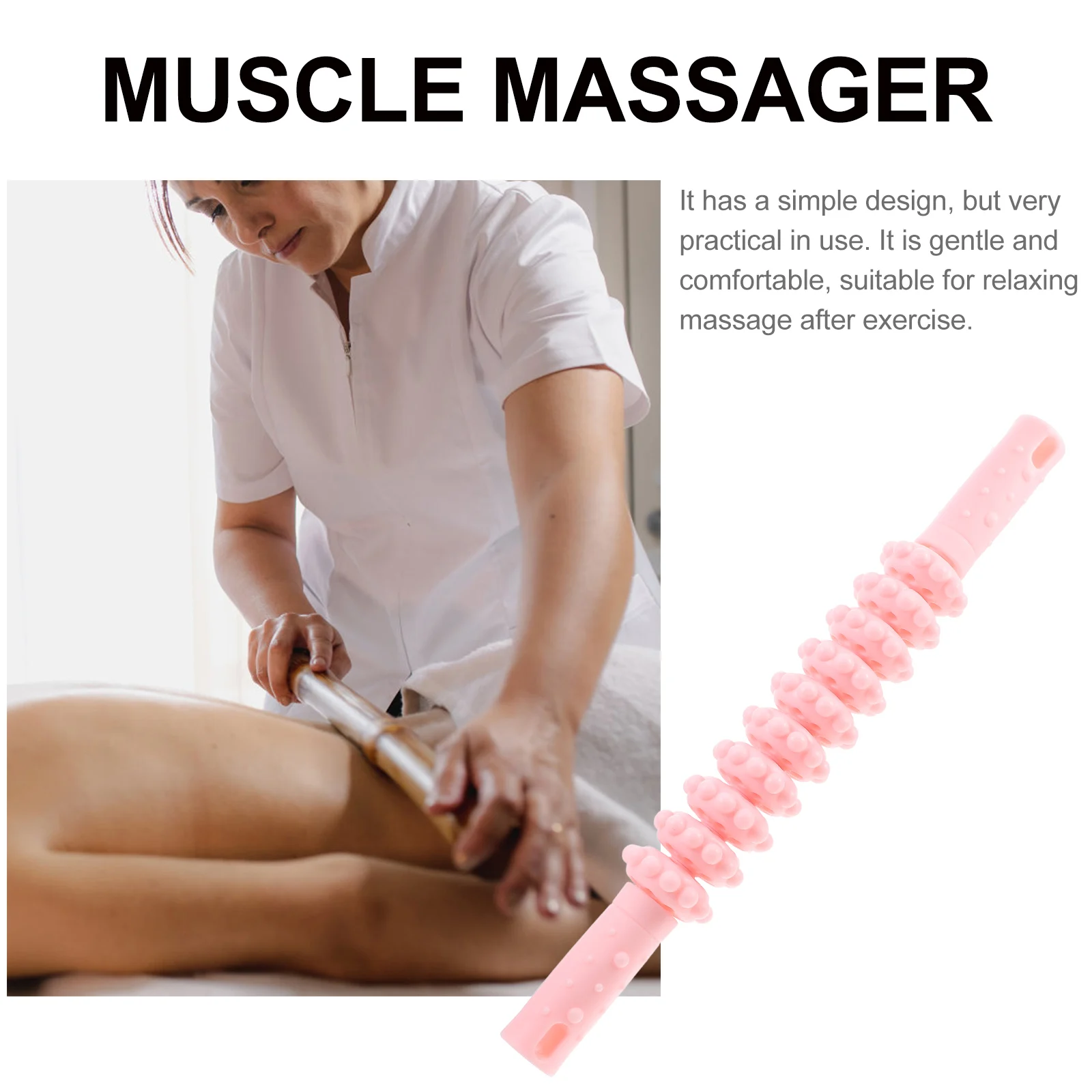 

Портативный ролик для массажа мышц, стабильный массажер для спины, инструмент для растяжки, для домашнего массажа ног и плеч