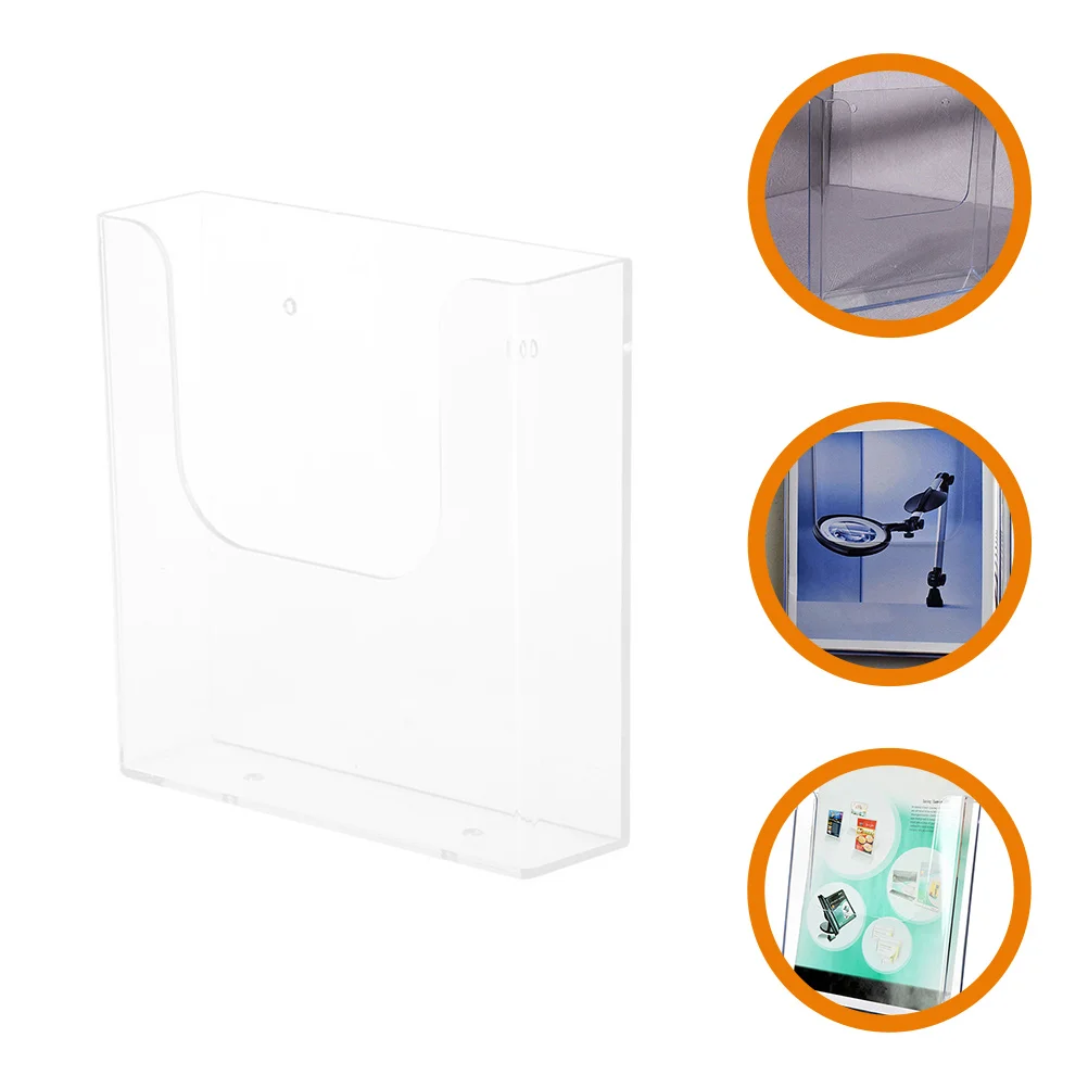 

Display Stand Office File Magazine Wall-mounted Holder Desk Pamphlets Manager Stands Transparent Book Shelf