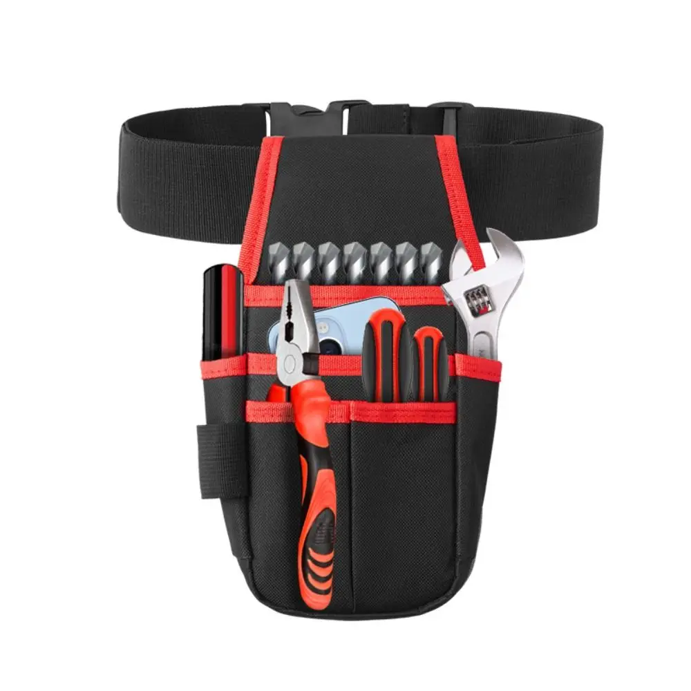 Wear-resistant Tool Waist Pack Multi-pocket Large Capacity Hardware Tools Pouch Waterproof Oxford Cloth Tools Storage Bag Repair