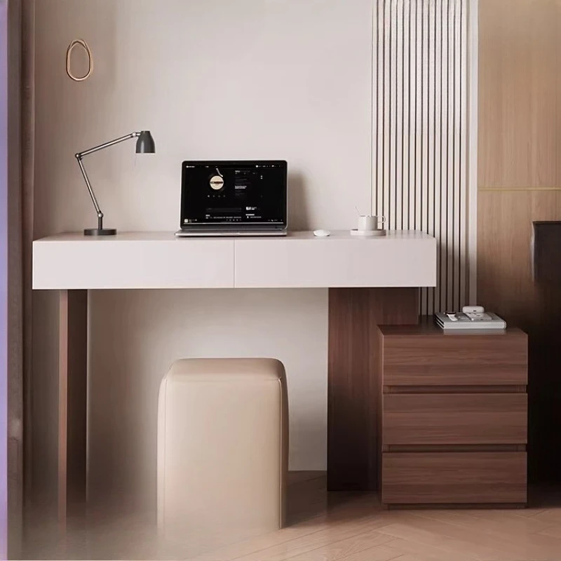 

Solid Wood Minimalist Desk Home Study Office Writing High-End Computer Table Workstation for Bedroom