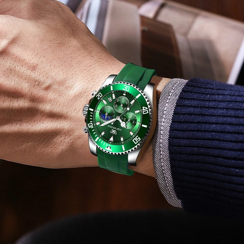 ساعة كوارتز رجالية فاخرة متعددة الوظائف مقاومة للماء ومضيئة، ساعات رجالية، اجتماع العمل