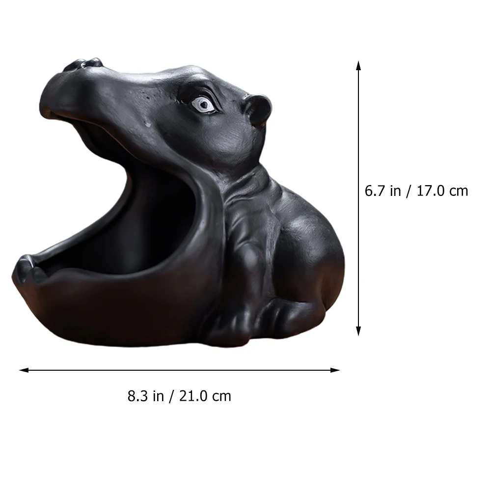 

Small Ceramic Tray Cigar Decor Stylish Hippo Desktop Decoration Home Household Decorations