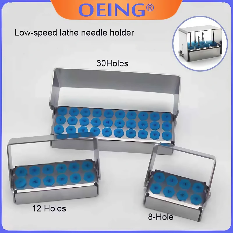 8/12/30 Holes Dental Disinfection Box  Hole Tip Holder Implant Drills Organizer  Endo File Fixer Burs Autoclave Sterilizer Case