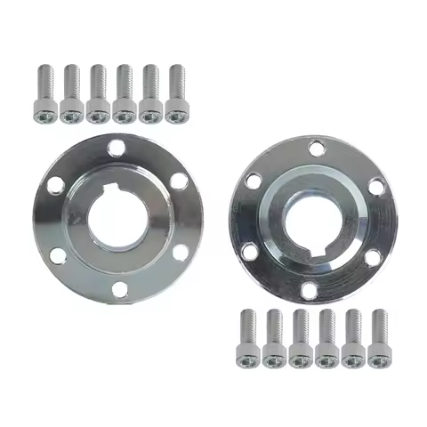 1Set of 2 20mm 6 Stud #35 Sprocket Hub Flange Adapter For Go Kart Mini Bike Trike 45 # steel material