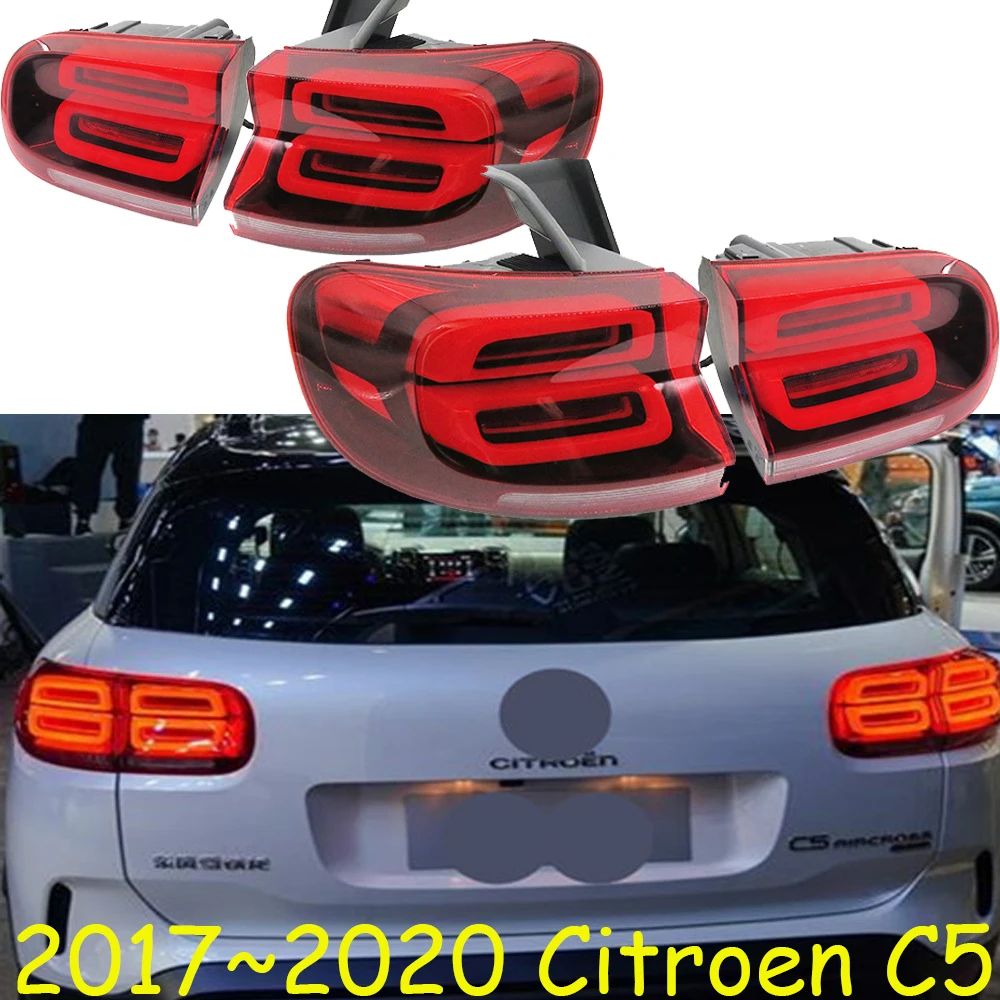 1pcs car accessories bumper tail light for Citroen C5 taillight LED Taillamp 2017~2020y car accessories  for Citroen C5 fog lamp