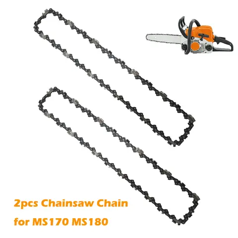 2pcs 14'' 3/8'' 0.050" 50DL Semi Chisel 25 Teeth Chain for STHIL MS180 MS181 MS193 MS211 MS231 MS201 MS201T MSA220 Chainsaw