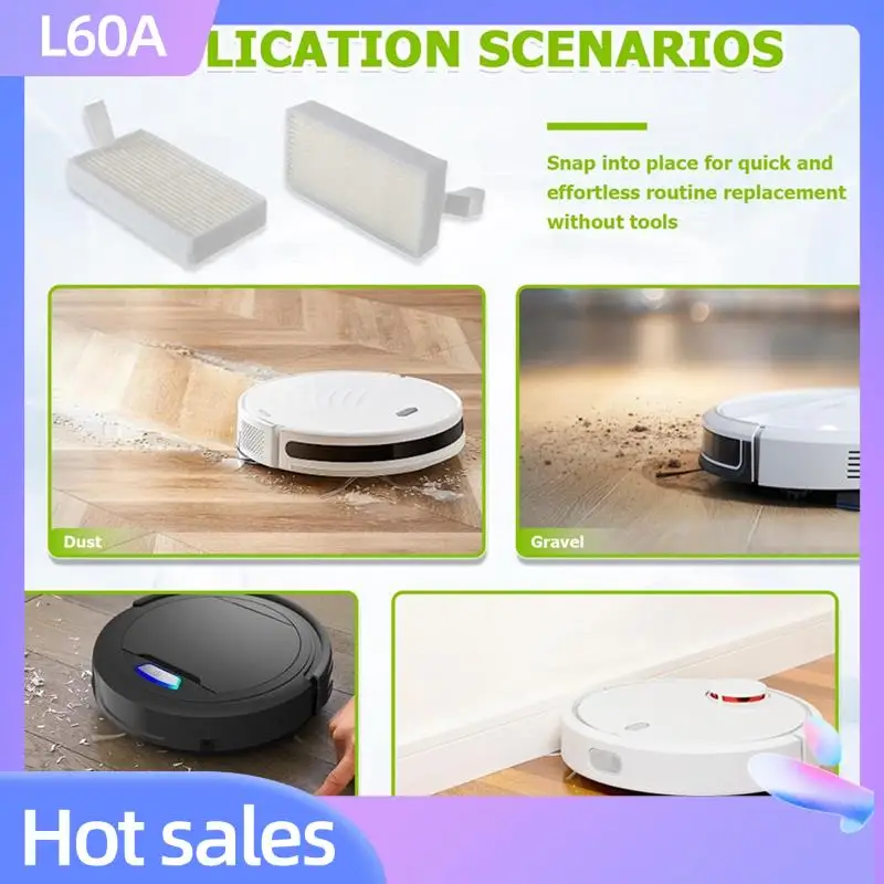 

L60A For Ilife V5 V5S V3 V3S V5S V50 Pro V55 X5 Robot Vacuum Cleaner Replacement Filter Accessory Consumables High Efficiency