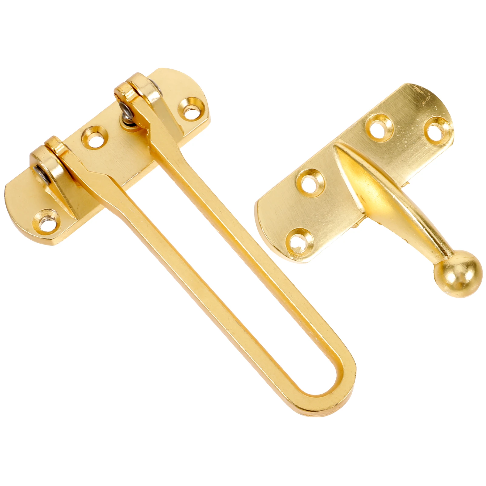 

Zinc Alloy Anti-theft Door Bolt Home Security Reinforcement Lock Bright Gold Wardrobe Child Safety Inside Door Locks