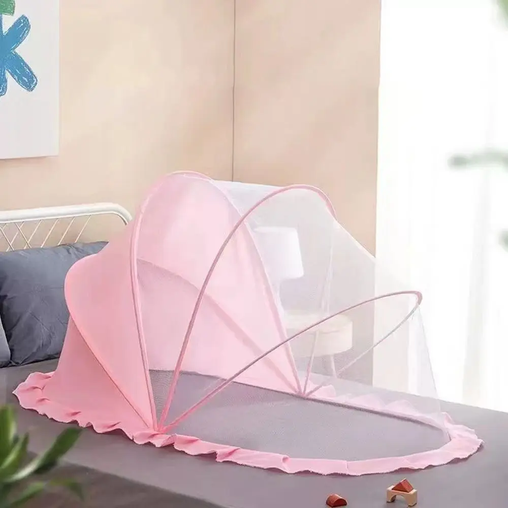 Mosquitera plegable para cuna de bebé, cubierta de malla suave antimosquitos de cobertura completa, malla transpirable y práctica para dormir, dormitorio