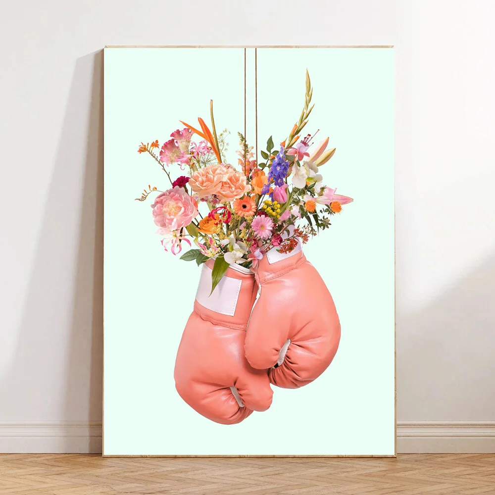 Funny Animal Flower Giraffe Leopard Zebra Pink Lollipop Lion Pizza Canvas Painting Poster and Print Wall Art for Room Home Decor