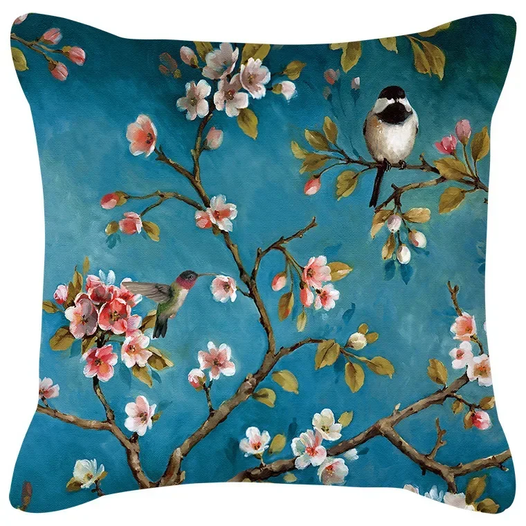 Cojín de flor de ciruelo، ألموهادا دي سيريزا وجيبارو فلامنكو، ديكورات بارا الهوغار، سيلا، أريكة، فوندا دي ألموهادا أميريلا #4