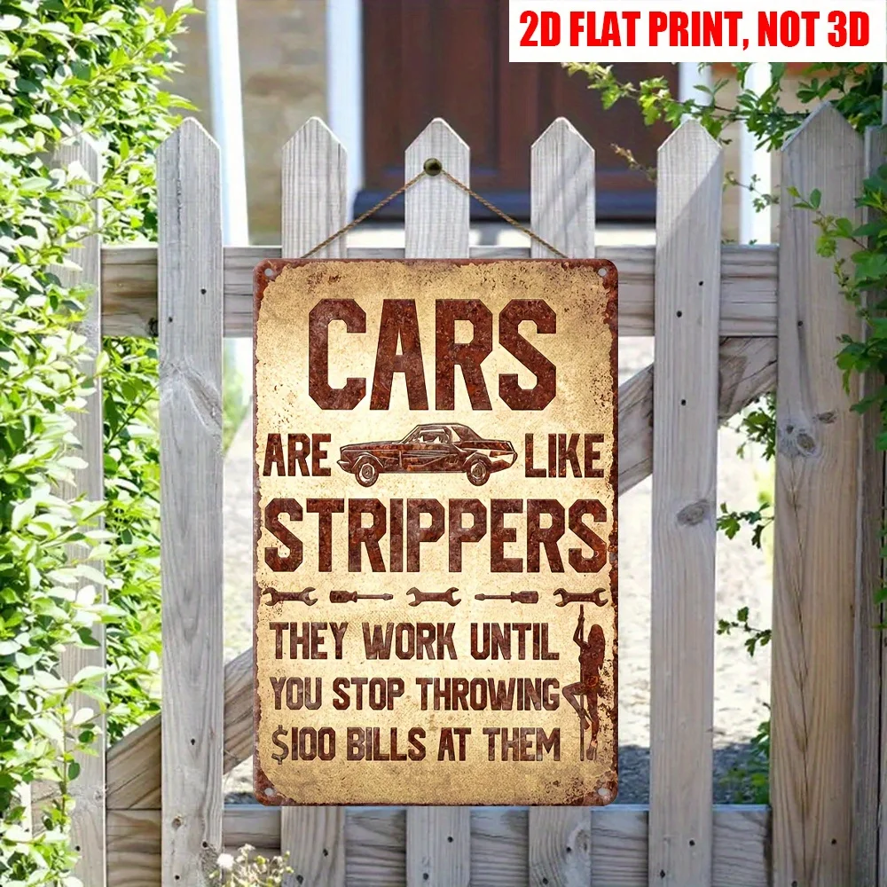 ديكور جراج السيارة المسطح ثنائي الأبعاد، شعار معدني قديم، 12 * 8 بوصة، شعار ولوحة تزيين السيارة لإصلاح السيارات،