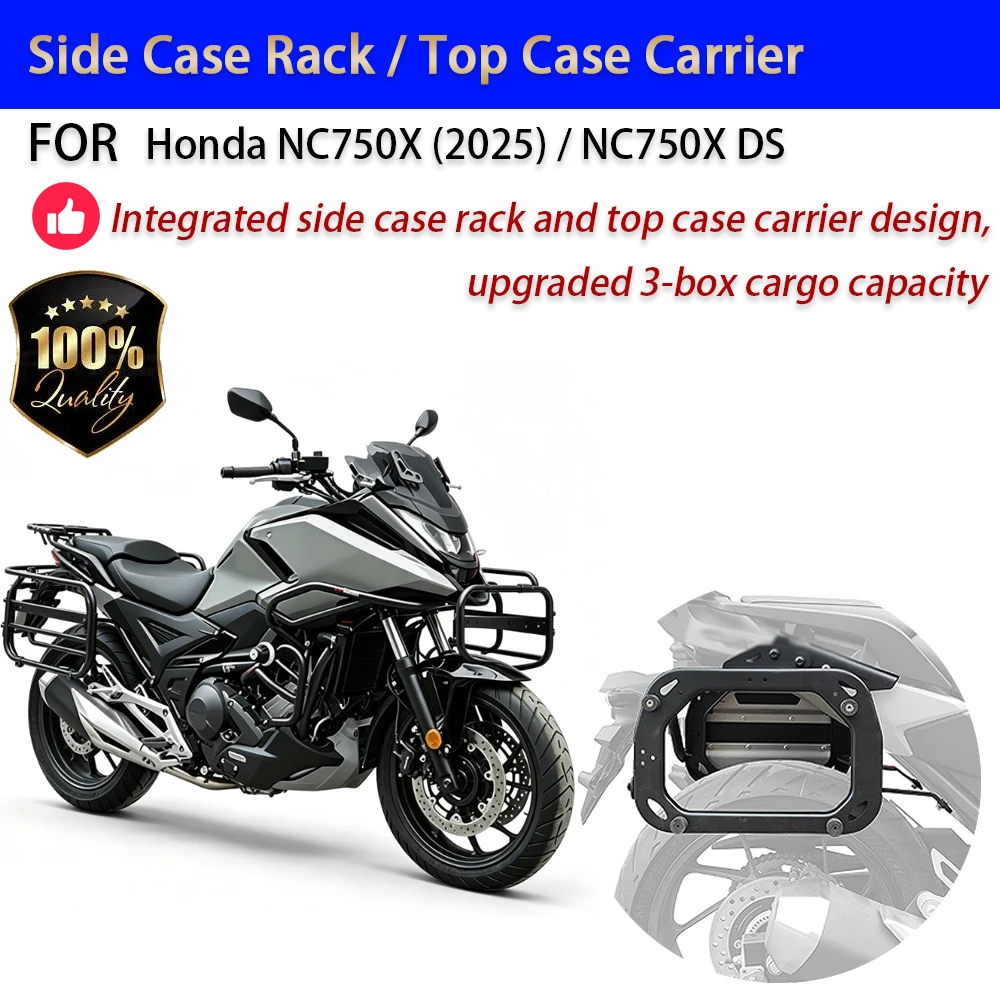 Für Honda NC750X 2025 NC750X DS Aluminium-Seitenkofferträger Topcase-Halterung Gepäckträger Motorrad-Zubehör