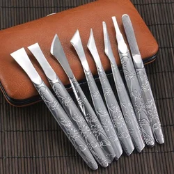 Stainless steel pedicure knives, nail file, dead skin, calluses remover, 8PCs