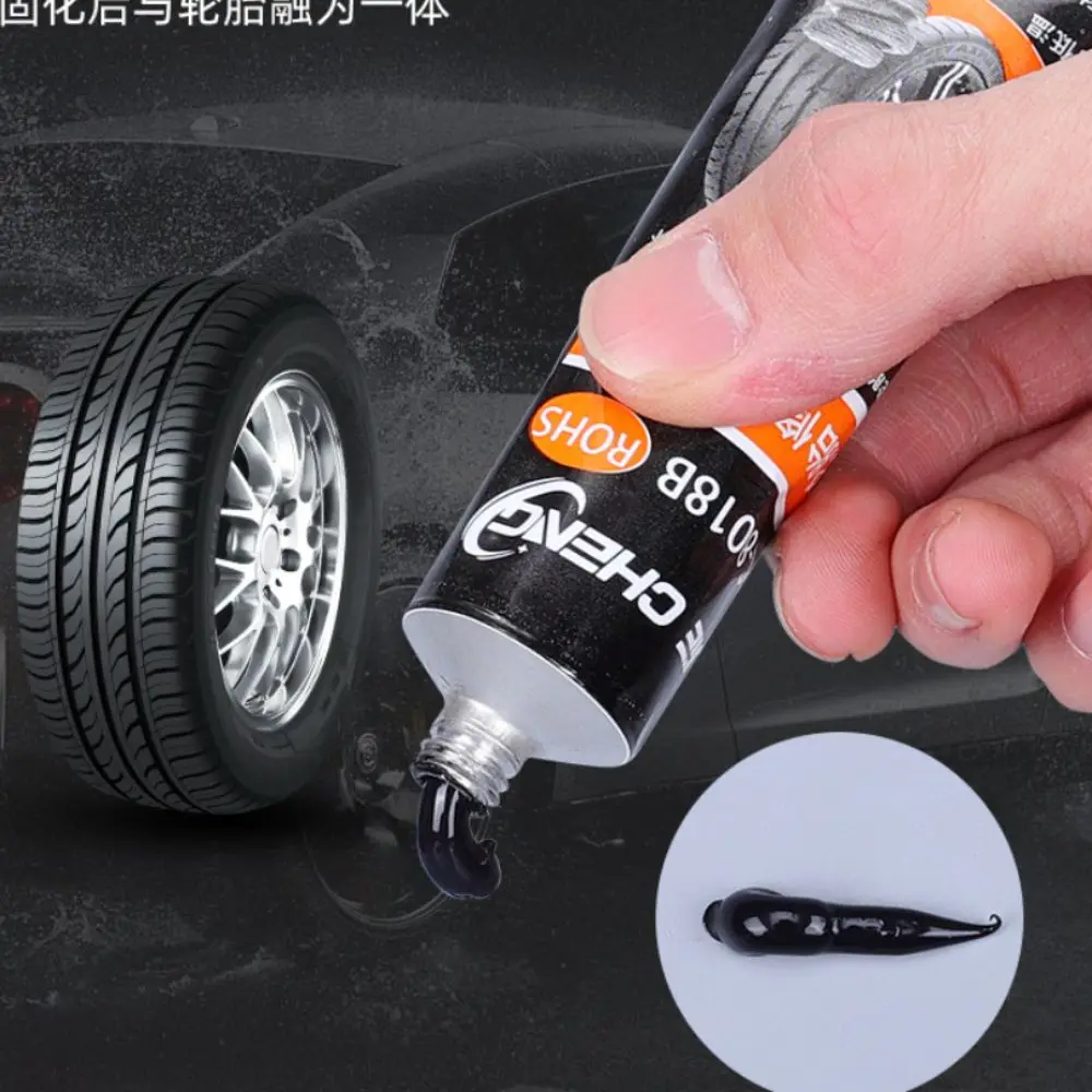Nueva pegamento para reparación de neumáticos resistente al desgaste, sellador líquido no corrosivo de alta dureza, pegamento adhesivo de goma fuerte negro profesional