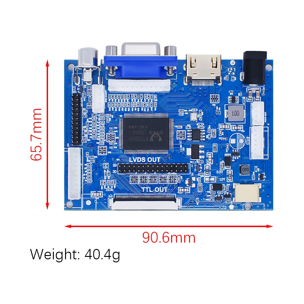 PCB800099-V9 Controller Board 1366x768 1440x900 1024x600 800x600 Support 30 Kinds of Resolution Driver Board Kit for 4.3