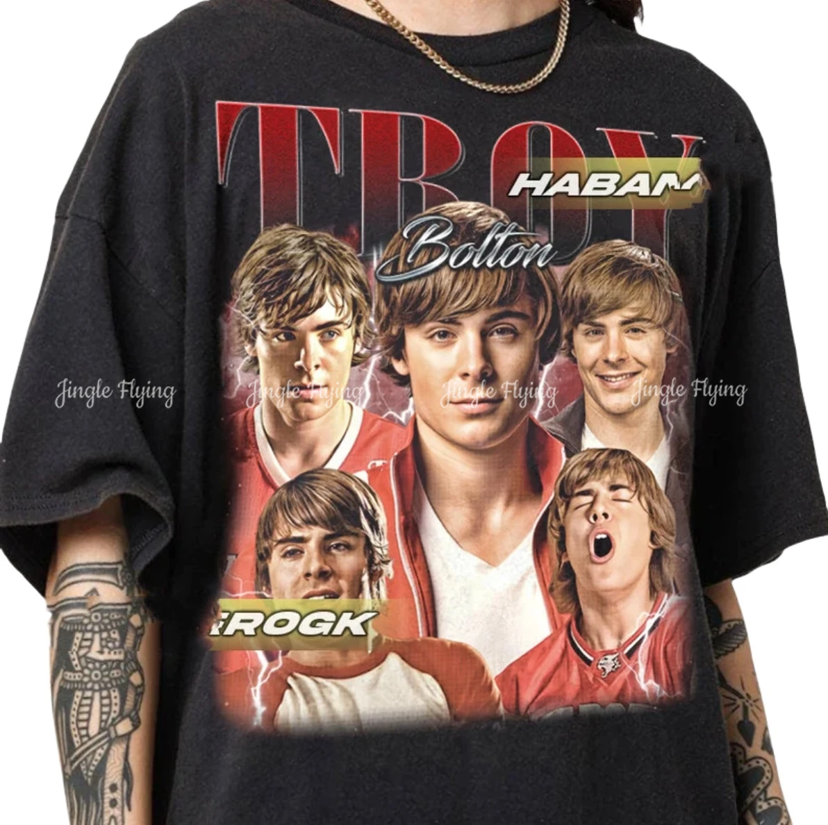 Limited Troy Bolton Vintage T-Shirt Graphic Tee Gift For Women And Man Unisex