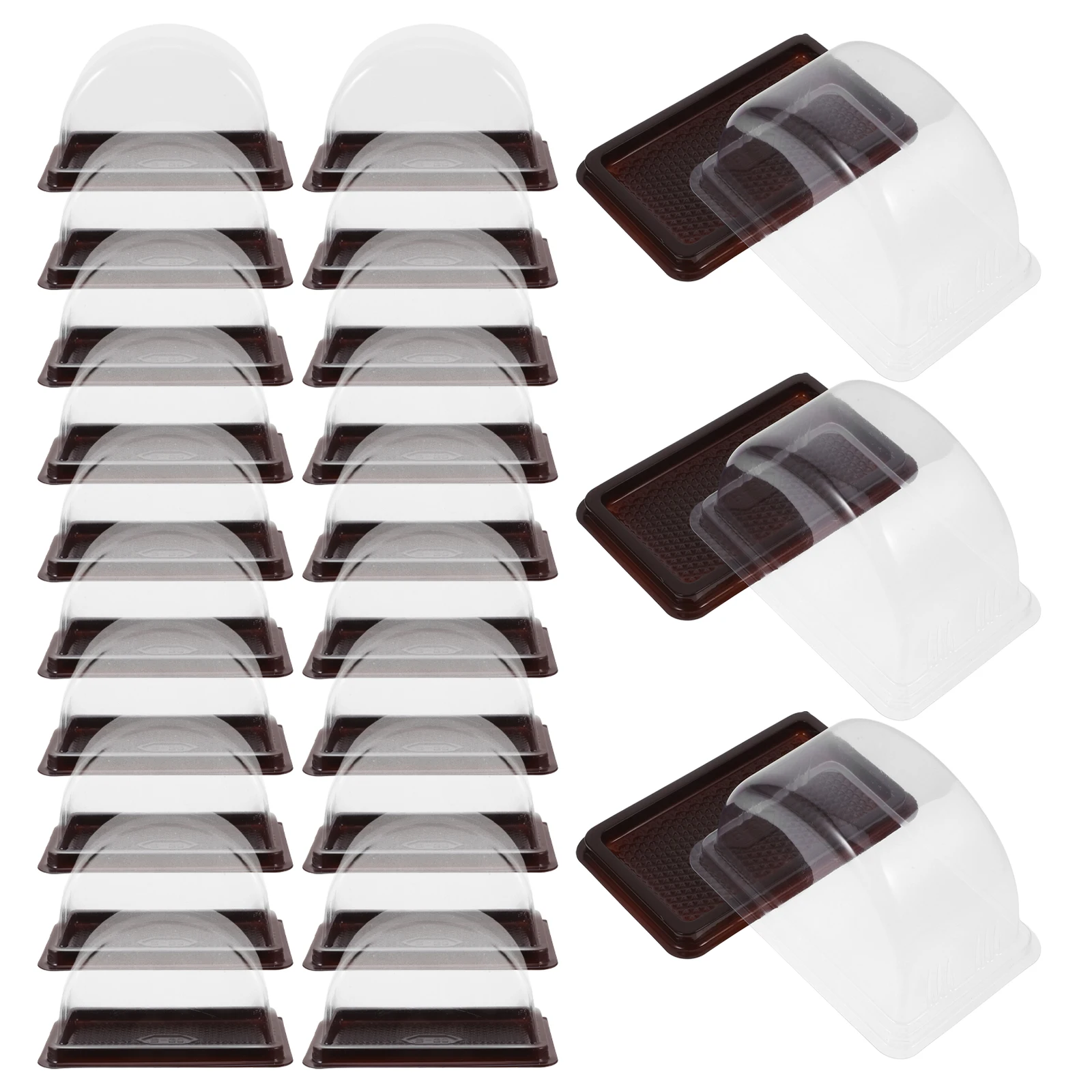 50 stuks transparante plastic doos geurloos veilige voedselopslagcontainer voor gebak en gebak wegwerpbak plastic pallet