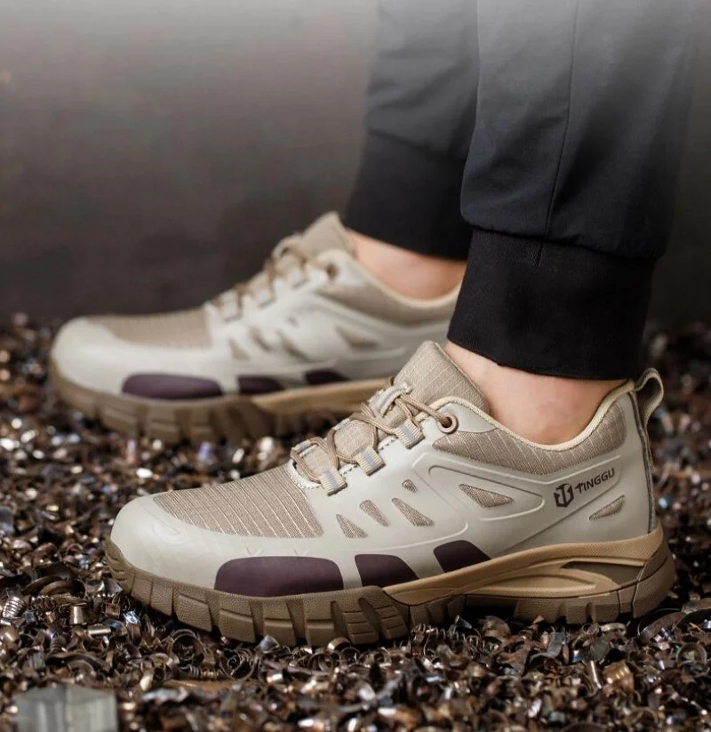 

Light Men's Safety Shoes Insulation 6kv Work Safety Boots without Metal Breathable Man Working Boots Puncture Proof Sneakers New