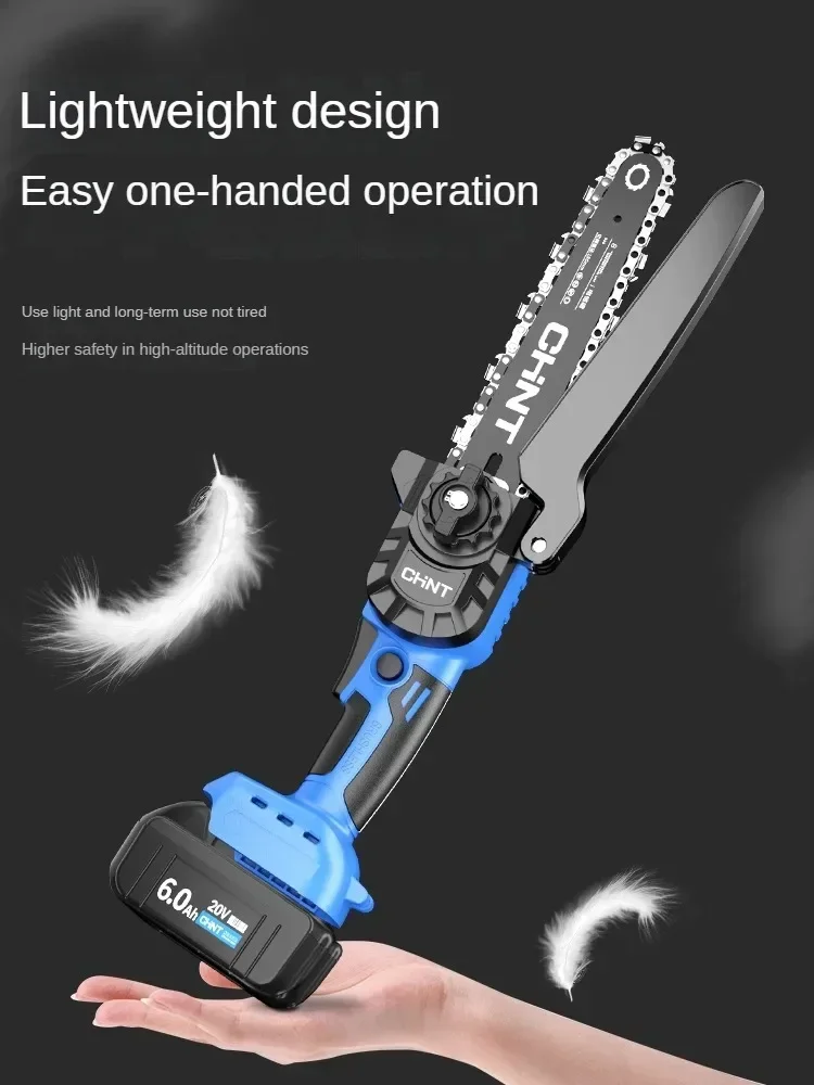 Brushless Rechargeable Lithium Handheld Electric Chainsaw Household Logging Pruning Firewood Cutting Saw