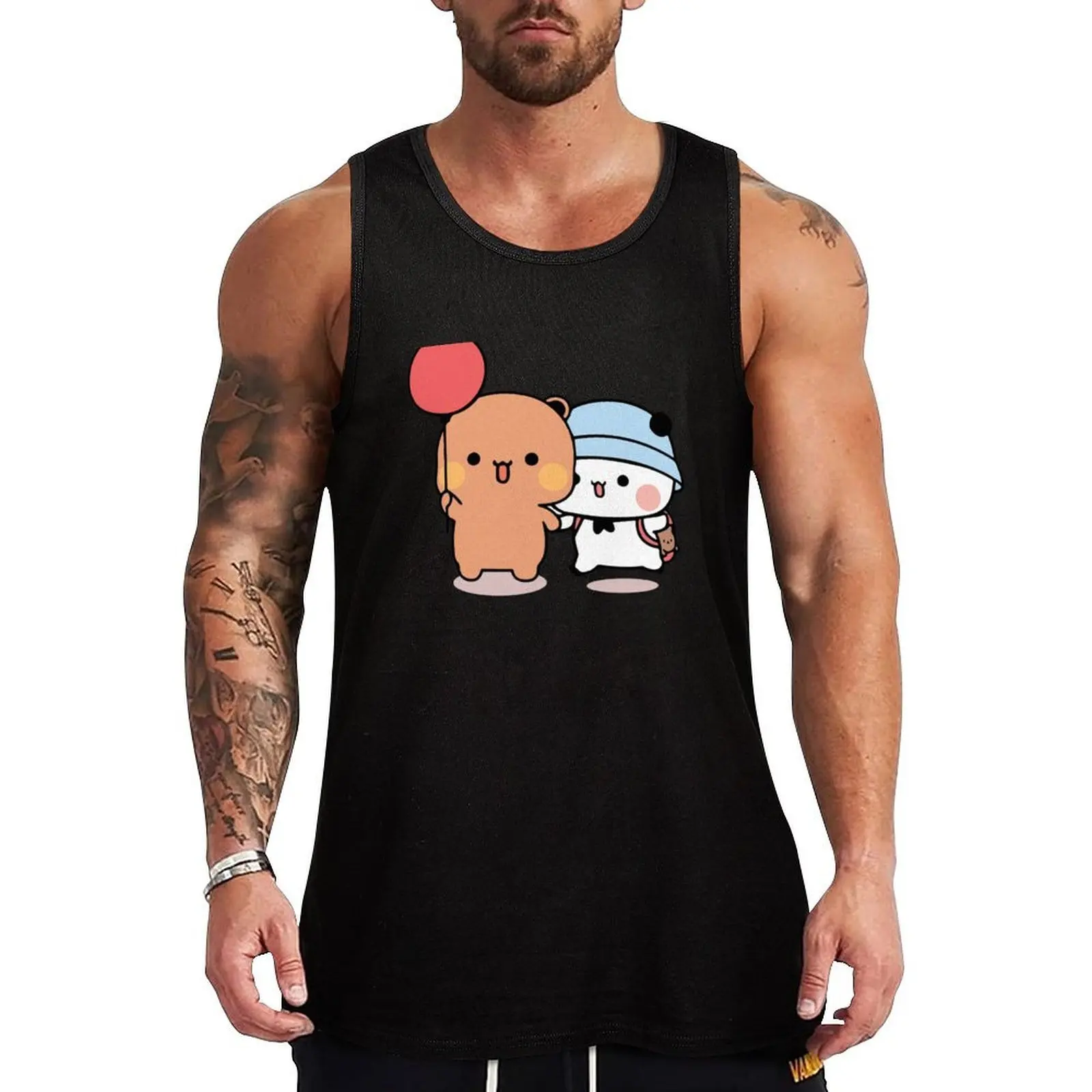 Bear and Panda Bubu Dudu Balloon Tank Top Moisture Wicking Tank Top Anti Sweat Workout Shirt