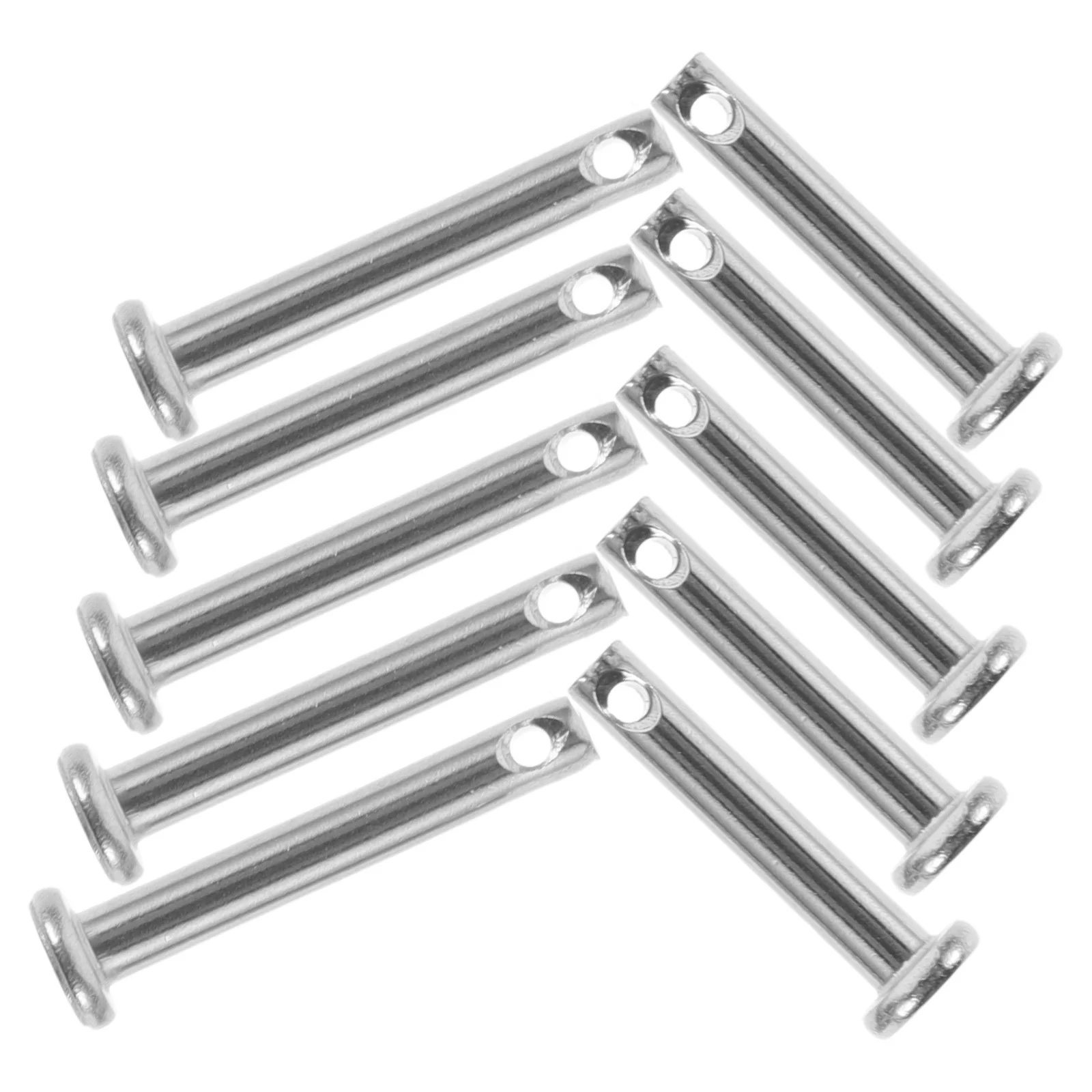 

10pcs Stainless Steel Clevis Pins M3X16 M3X20 Hole Design For Scaffolding Machinery Hardware Trailer Hinge Link Pins Set