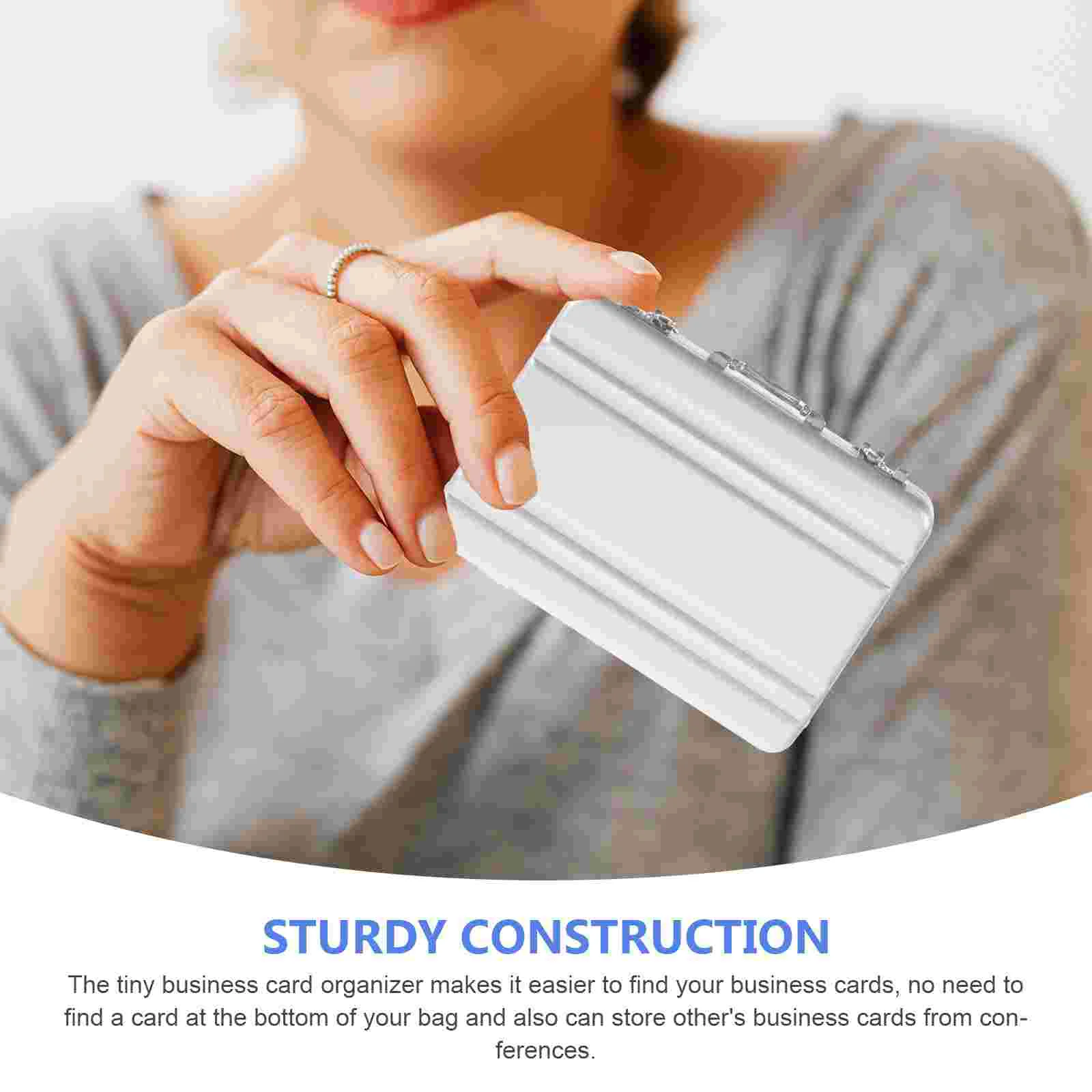 Business Card Case Name Holders Cards Stand Organizer Portable Boxes Mens Wallet