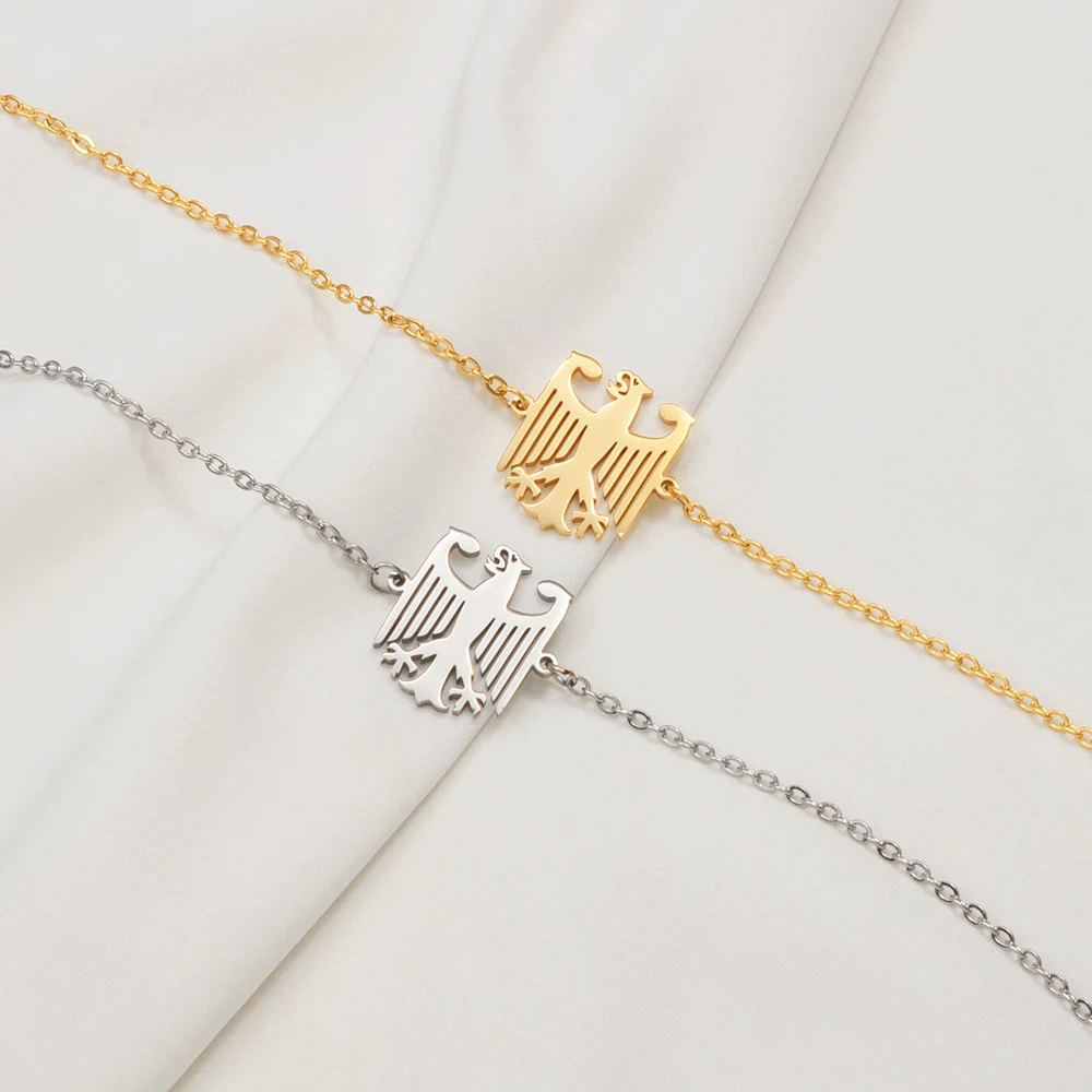 

Anniyo Germany Eagle Bracelet for Women Girls Deutschland Jewelry Stainless Steel German Charm Bangle #541562