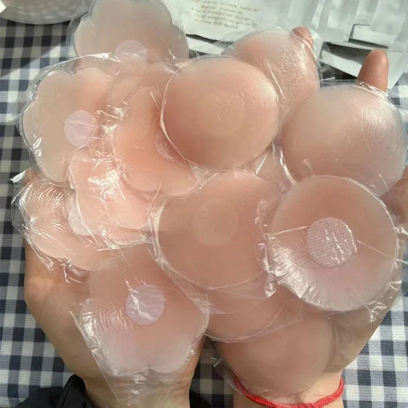 2/10pcs adesivi per copricapezzoli invisibili da donna petali per il seno autoadesivi in Silicone per sollevare i padding reggiseno con toppa riutilizzabile