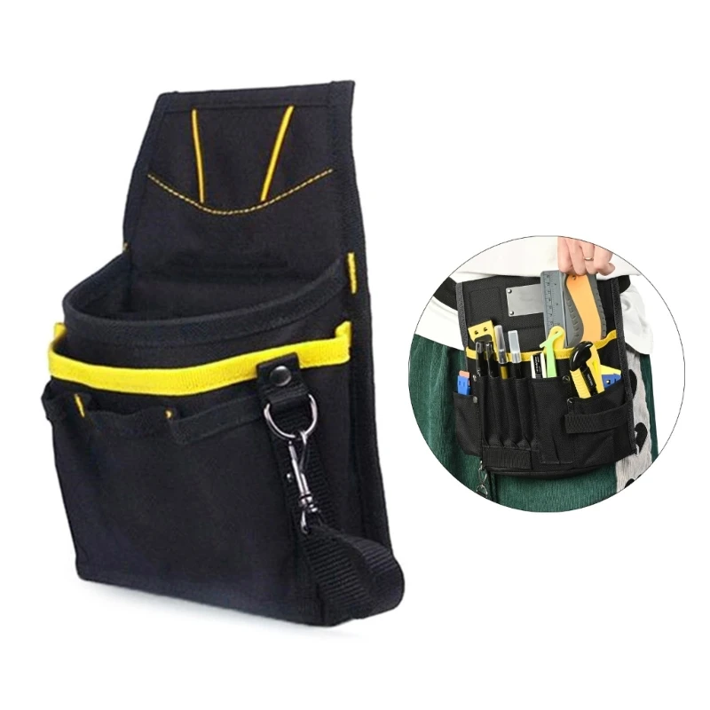 Oxford Tool Pocket Belt Small Pocket Tool Bag Heavy Duty Professional Waist Work for Electricians Technician M4YD
