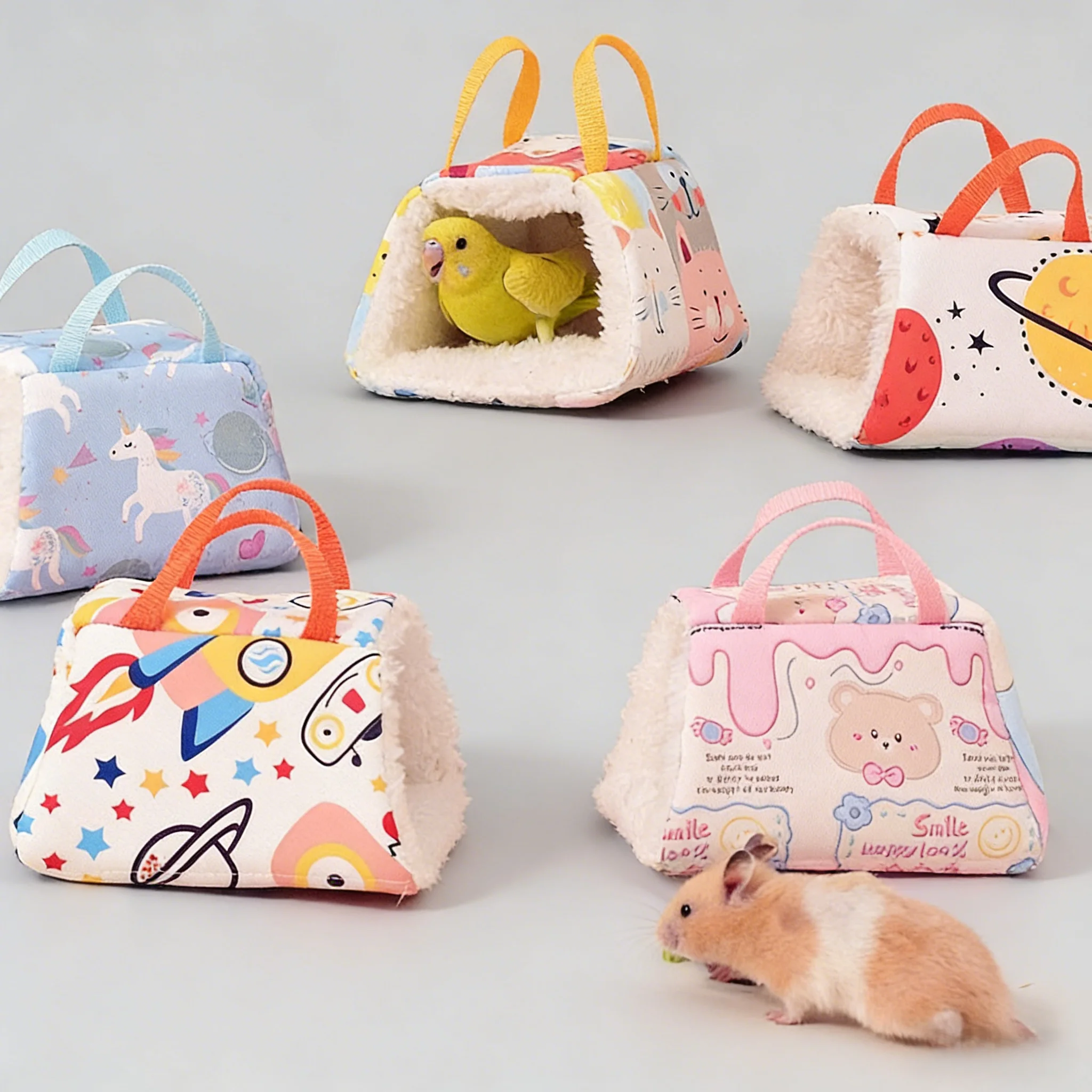 

Winter Pet Cages Warm Bird Parrot Plush Hammock Mouse Rabbit Hut Tent Bed Hanging Cave for Sleeping and Hatching Bird Accessorie