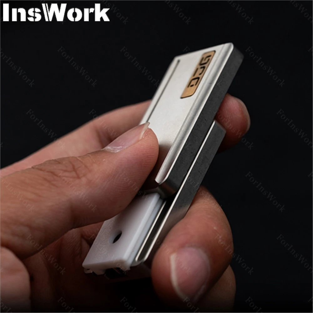 Ding Ding Push Slider Mechanical Intensive Ratchet EDC Titanium Alloy Toys Artifact Stress Relief Toy