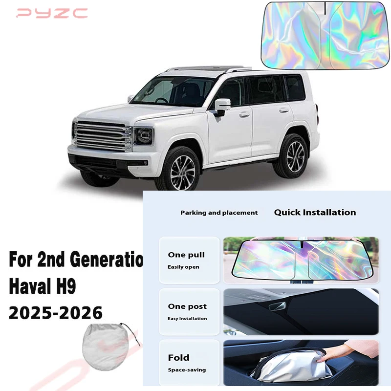 For 2nd Generation Haval H9 2025-2026 Car Windshield Sunshade Cover Front Window Sun Shade Visor Auto Interior UV Protection