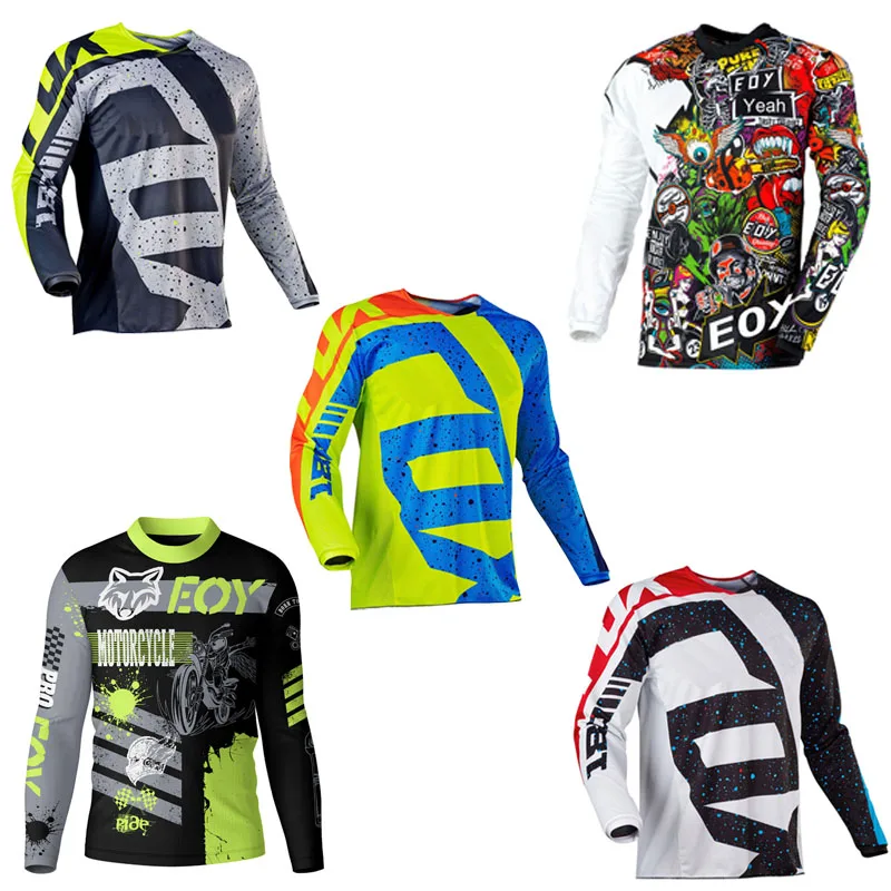 

Bikefox MTB Jersey Downhill Jersey Mountain Bike Shirt Camiseta Motocross T-Shirt Quick-Dry Enduro Off-Road Man Cycling Maillot