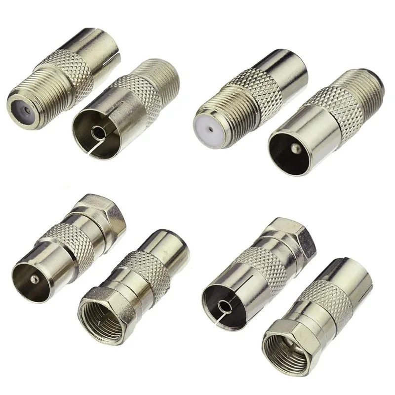 F TV إلى IEC PAL DVB-T ذكر التوصيل والإناث جاك Striaght RF محول موصل محطات الأسلاك المحورية